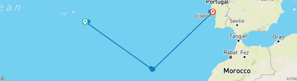 Image d'une carte montrant l'itinéraire du circuit