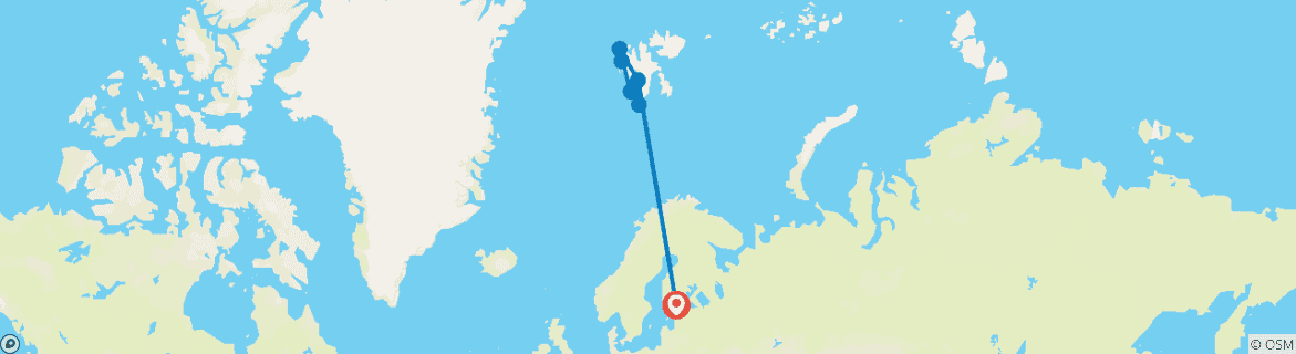 Image d'une carte montrant l'itinéraire du circuit