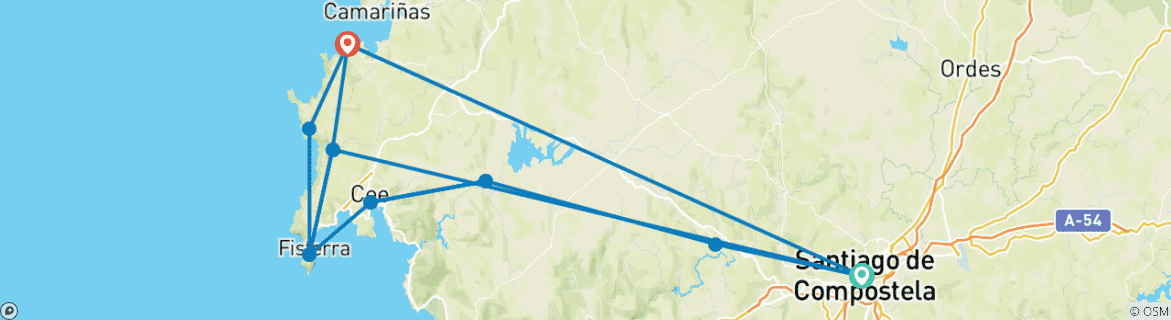 Imagen de un mapa que muestra la ruta del circuito