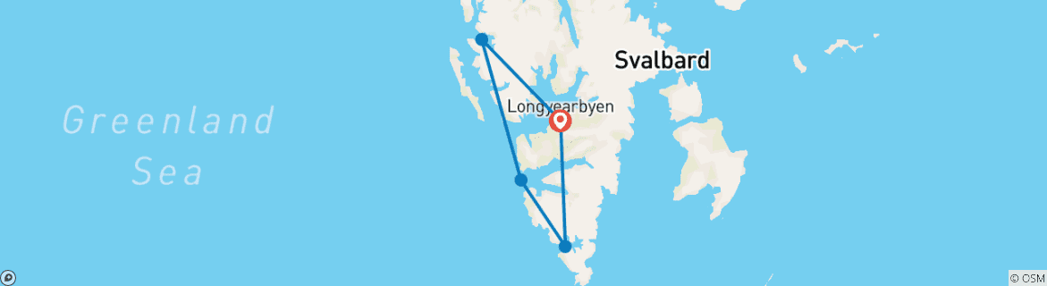 Foto van een kaart met de route van de rondreis