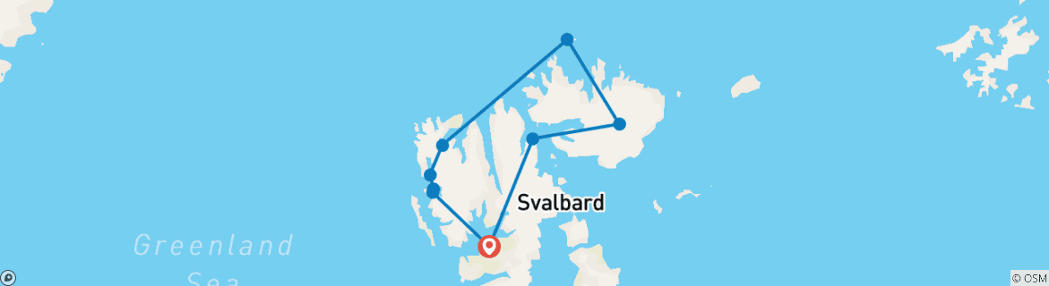 Foto van een kaart met de route van de rondreis