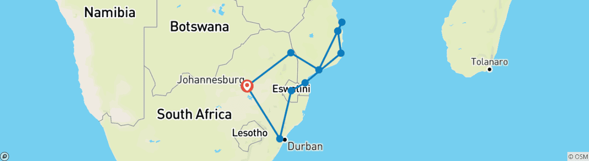 Imagen de un mapa que muestra la ruta del circuito