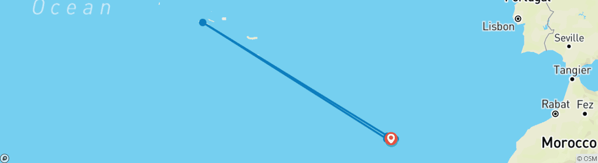 Image d'une carte montrant l'itinéraire du circuit