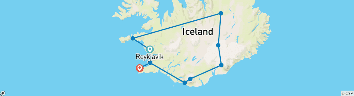 Foto van een kaart met de route van de rondreis