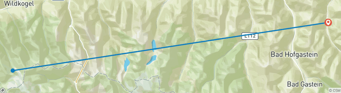 Karte mit der Reiseroute