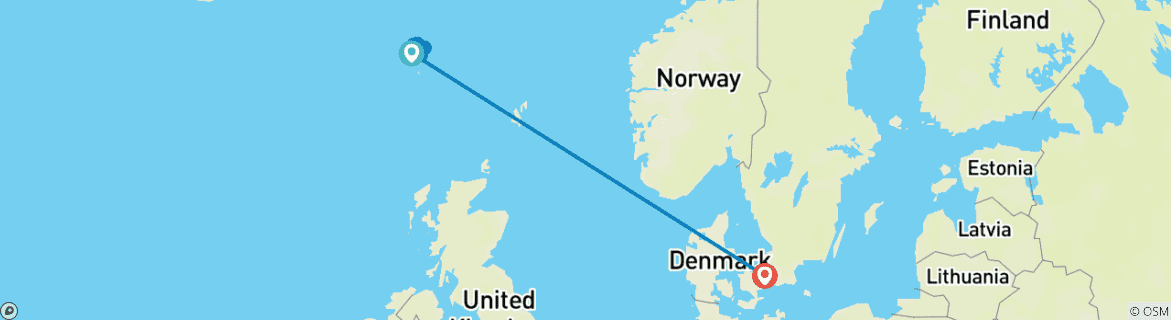 Foto van een kaart met de route van de rondreis