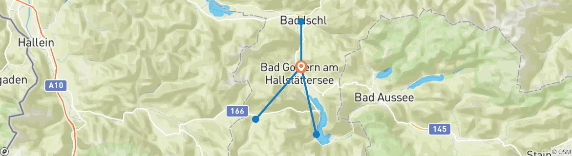 Karte mit der Reiseroute