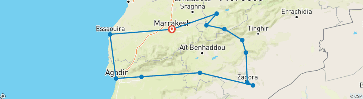 Imagen de un mapa que muestra la ruta del circuito