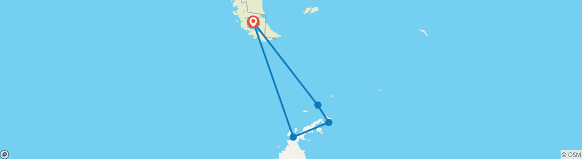 Image d'une carte montrant l'itinéraire du circuit
