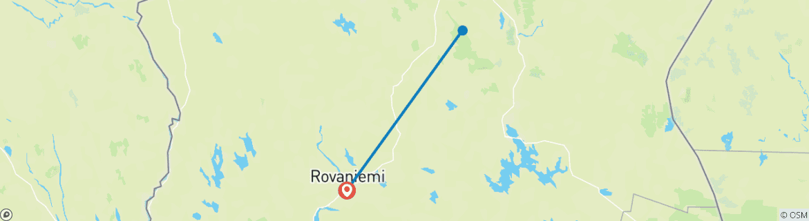 Karte mit der Reiseroute