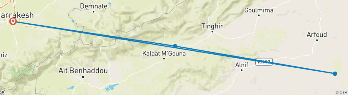 Imagen de un mapa que muestra la ruta del circuito