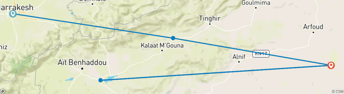 Imagen de un mapa que muestra la ruta del circuito