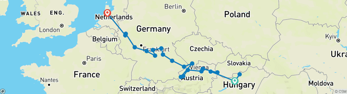 Imagen de un mapa que muestra la ruta del circuito