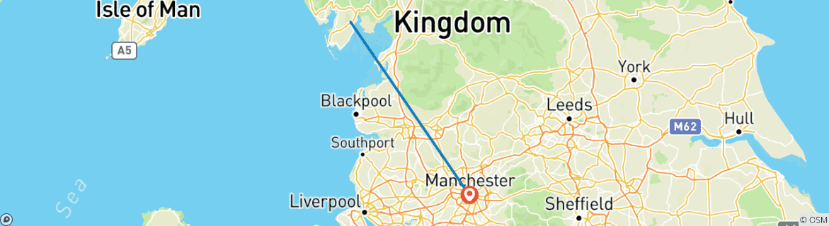 Karte mit der Reiseroute