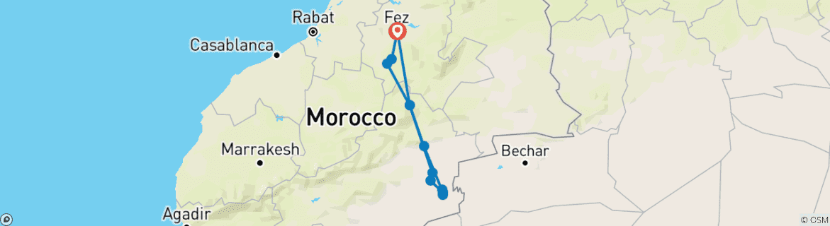 Imagen de un mapa que muestra la ruta del circuito