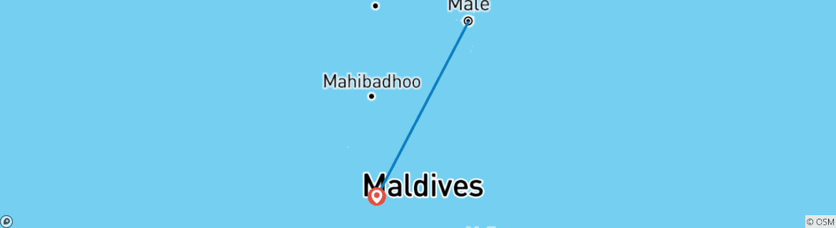 Carte du circuit Un début de mariage parfait - Forfait lune de miel aux Maldives