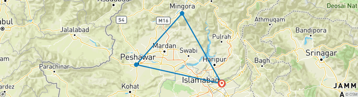 Imagen de un mapa que muestra la ruta del circuito