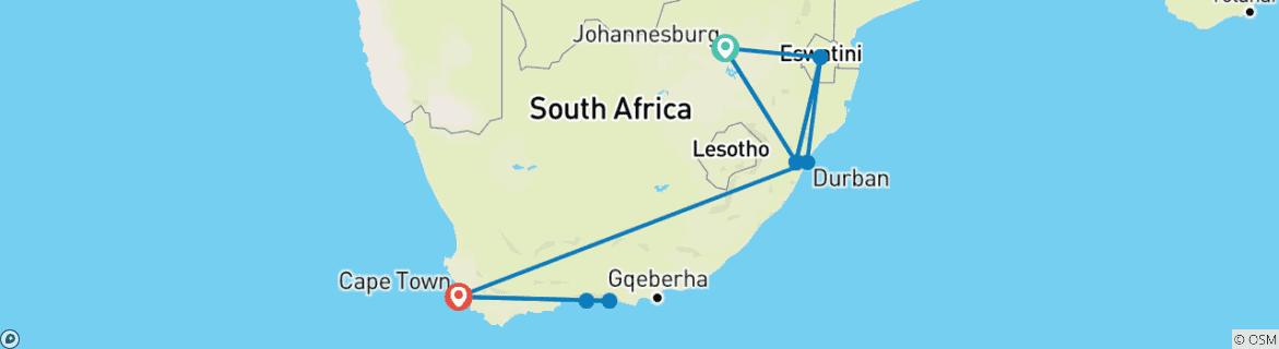 Imagen de un mapa que muestra la ruta del circuito