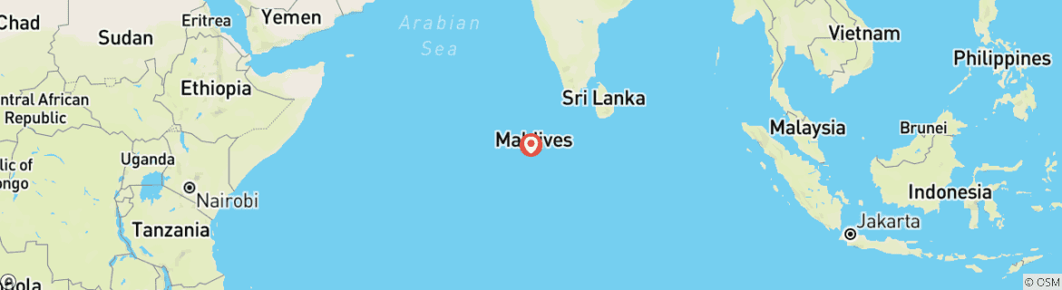 Carte du circuit « Amour éternel » au Conrad Maldives – Escapade de lune de miel de 4 nuits