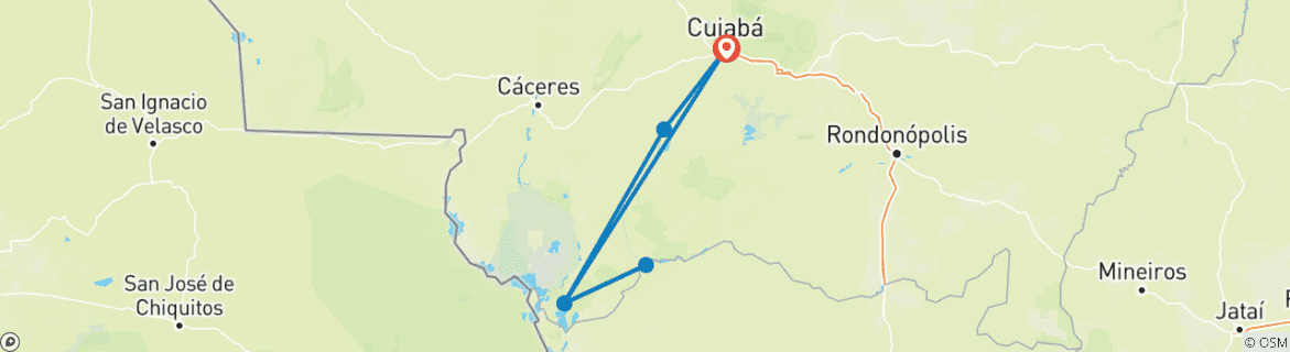 Imagen de un mapa que muestra la ruta del circuito
