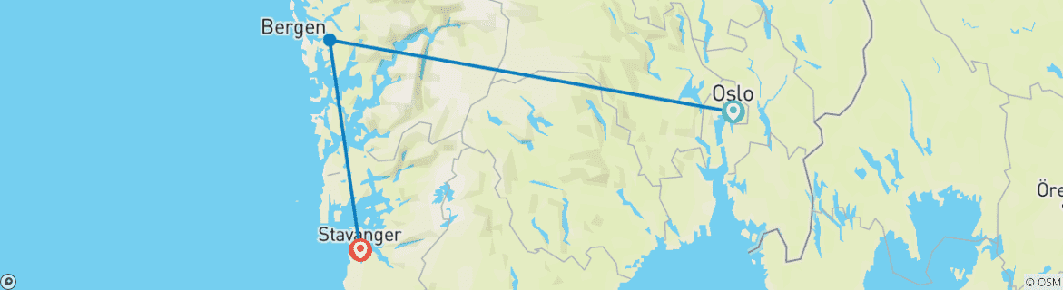 Image d'une carte montrant l'itinéraire du circuit