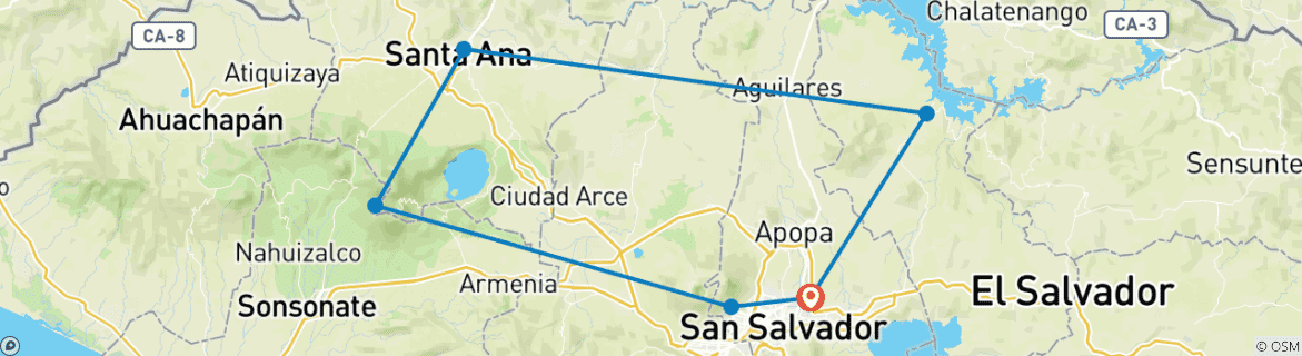 Imagen de un mapa que muestra la ruta del circuito