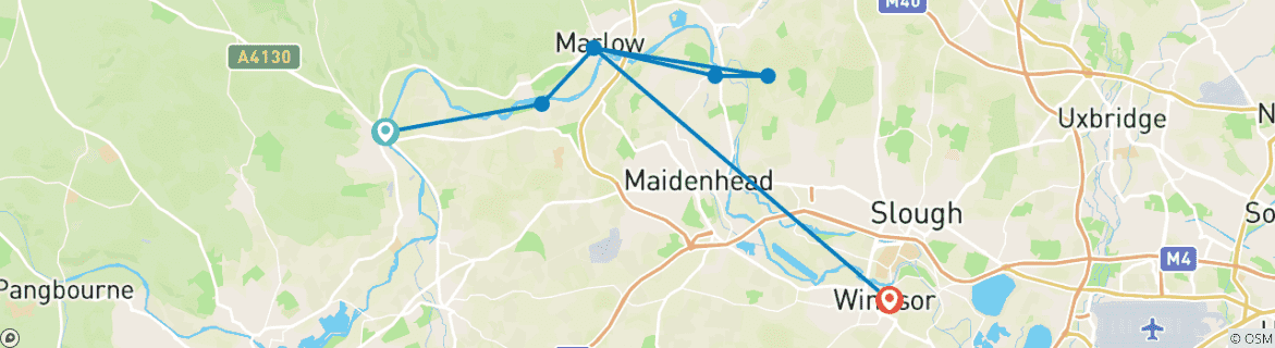 Karte mit der Reiseroute