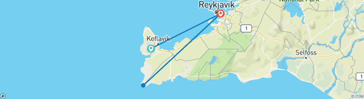 Image d'une carte montrant l'itinéraire du circuit