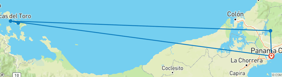 Foto van een kaart met de route van de rondreis