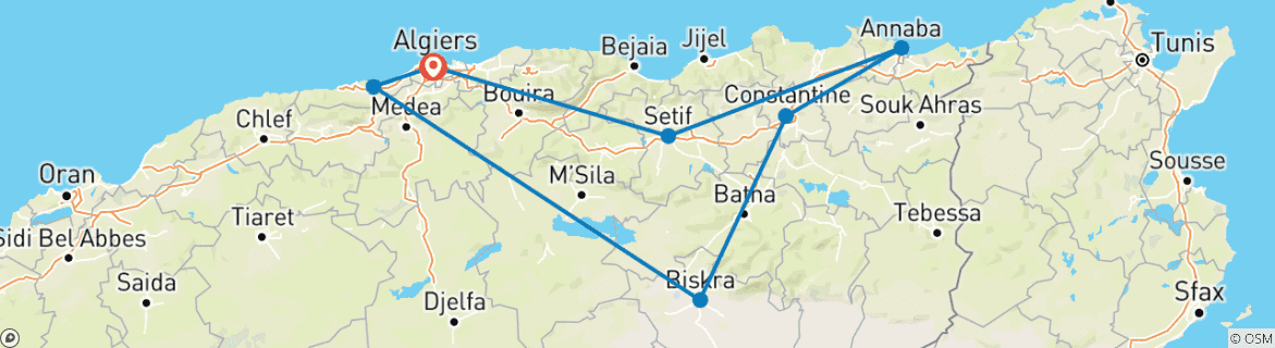 Imagen de un mapa que muestra la ruta del circuito