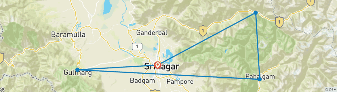 Imagen de un mapa que muestra la ruta del circuito