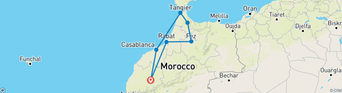 Imagen de un mapa que muestra la ruta del circuito
