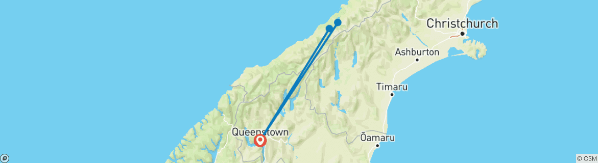 Image d'une carte montrant l'itinéraire du circuit