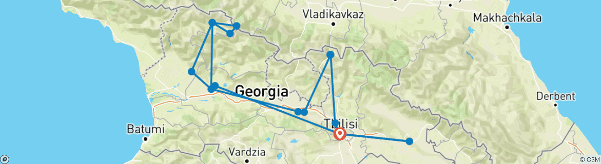 Mapa de Lo mejor de Georgia (2027)