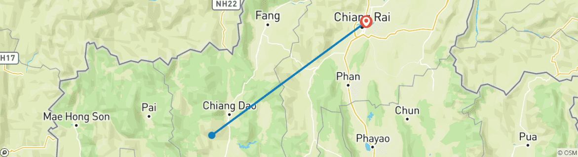 Imagen de un mapa que muestra la ruta del circuito