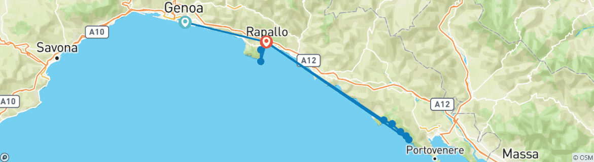 Image d'une carte montrant l'itinéraire du circuit