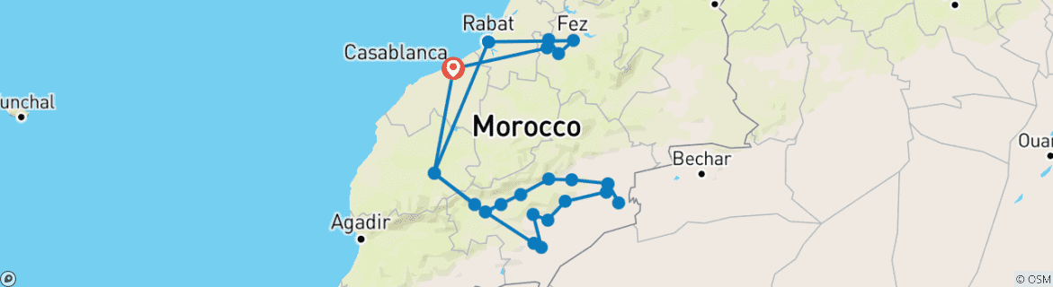 Imagen de un mapa que muestra la ruta del circuito