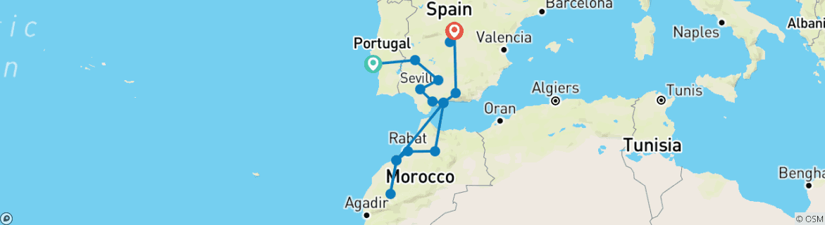 Imagen de un mapa que muestra la ruta del circuito