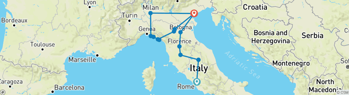 Imagen de un mapa que muestra la ruta del circuito