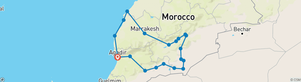 Imagen de un mapa que muestra la ruta del circuito