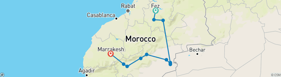 Imagen de un mapa que muestra la ruta del circuito