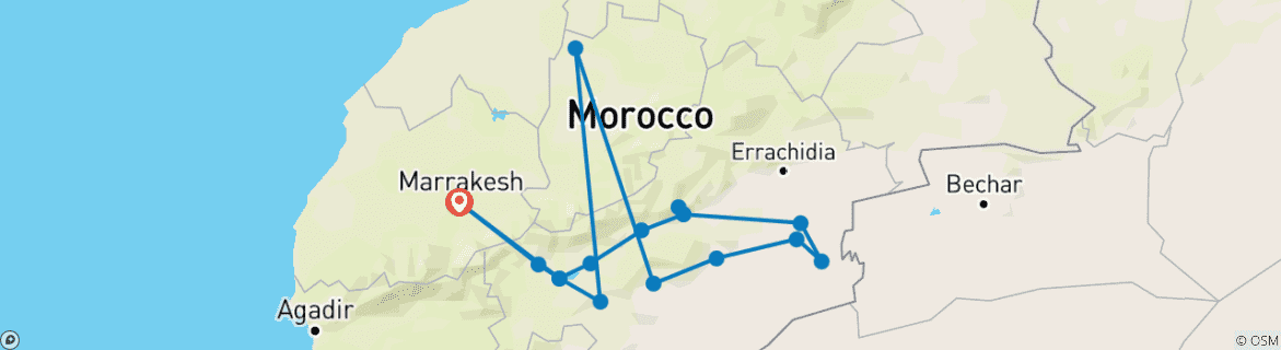 Imagen de un mapa que muestra la ruta del circuito