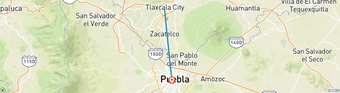 Karte von Mexiko Essen Tour: Köstliche Leckereien aus Tlaxcala und Puebla