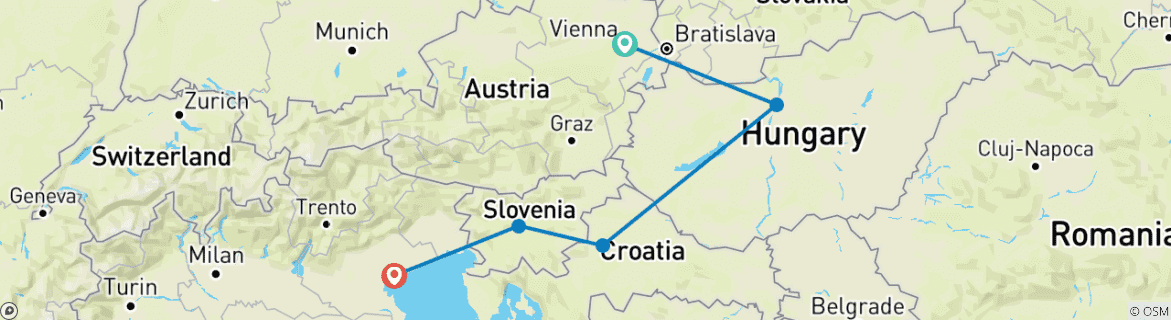 Imagen de un mapa que muestra la ruta del circuito