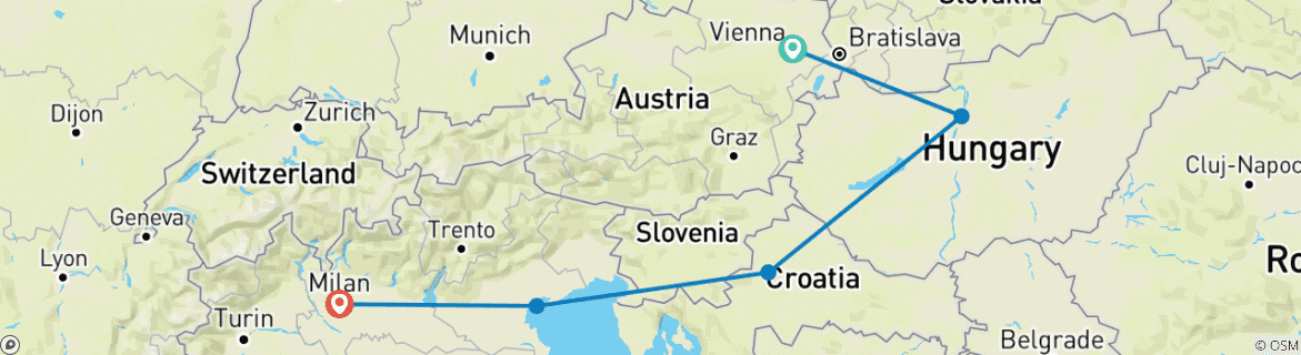 Imagen de un mapa que muestra la ruta del circuito