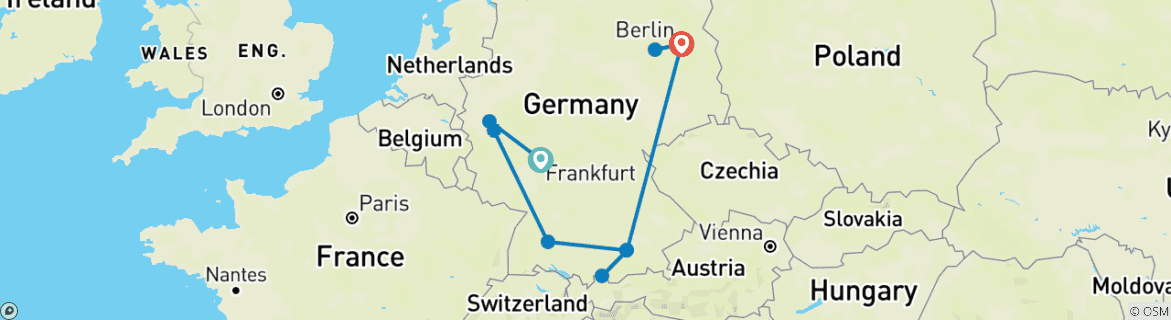 Imagen de un mapa que muestra la ruta del circuito