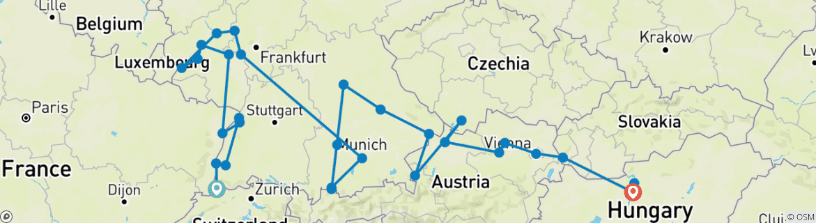 Imagen de un mapa que muestra la ruta del circuito