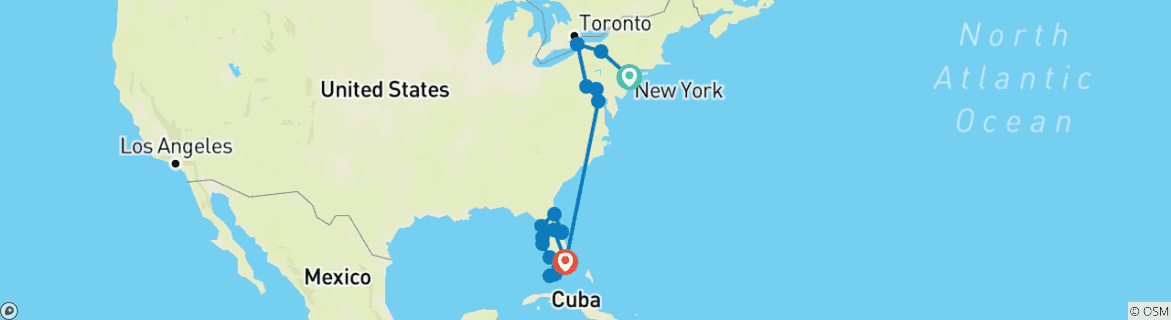 Imagen de un mapa que muestra la ruta del circuito