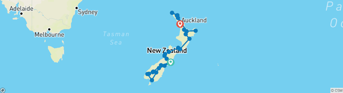 Imagen de un mapa que muestra la ruta del circuito