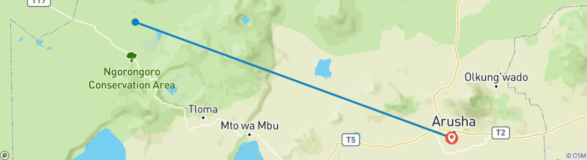 Image d'une carte montrant l'itinéraire du circuit